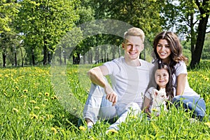 Family in park