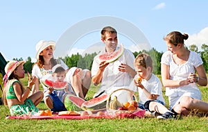 Family picnic photo