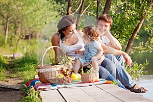 Family on picnic