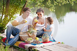 Family on picnic