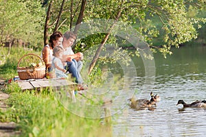 Family on picnic