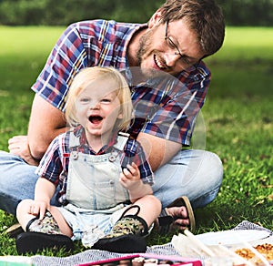 Family Picnic Outdoors Togetherness Relaxation Concept