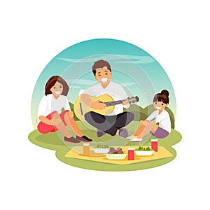 Family picnic vector