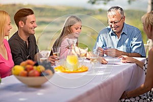 Family playing cards