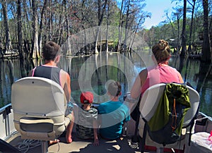 Family Pontoon Boating - Ichetucknee River photo