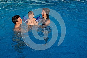 Family pool fun
