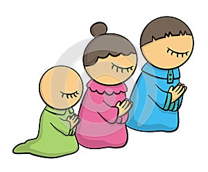 Family at pray