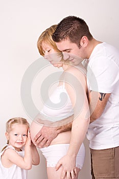 Family pregnant woman