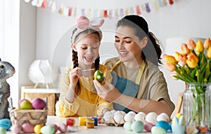 family preparing for Easter