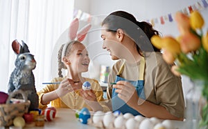 family preparing for Easter