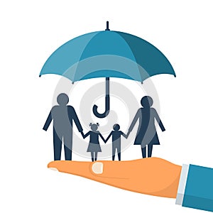 Family protection. Insurance concept.