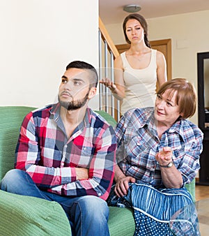 Family quarrels with the husbands mother