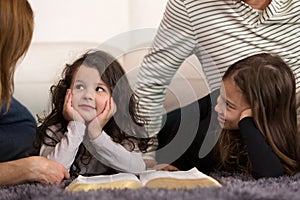 Family Reading the Bible together