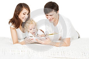 Family Reading Book, Parents Mother Father Read with Kid