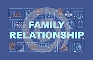 Family relations word concepts banner