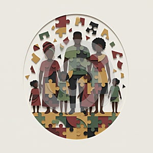 amily Puzzle Symbolizing Unity and Connection, Kwanzaa