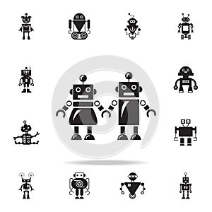 family of robots icon. Detailed set of robot icons. Premium graphic design. One of the collection icons for websites, web design,