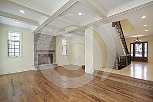 Family room in new construction home