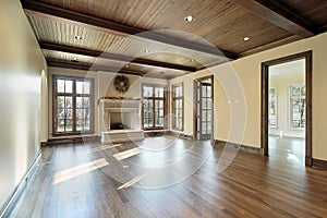 Family room in new construction home