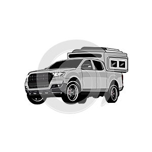 Family RV camping caravan