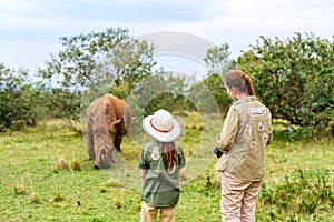 Family on safari