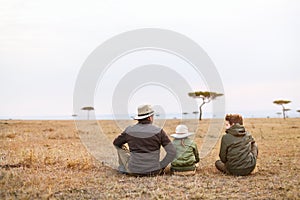 Family safari in Africa