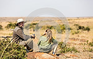 Family safari in Africa