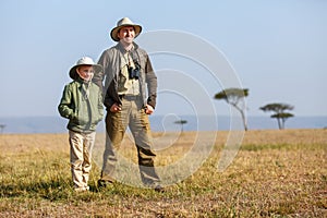 Family safari in Africa