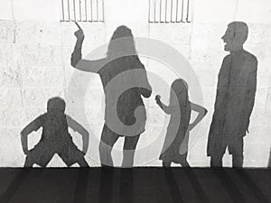 Family shadow silhouette