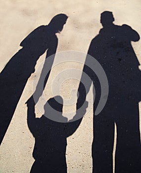 Family shadow silhouette