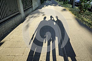 Family shadow silhouette