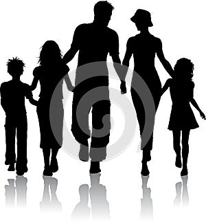 Family silhouette