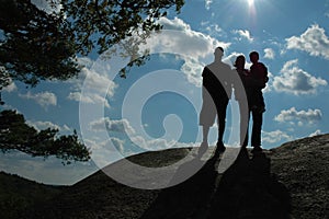 Familia en silueta 