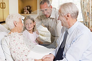 Famiglia una donna Ospedale 