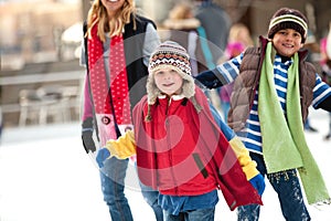 Family skating