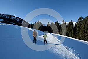 Family ski, France