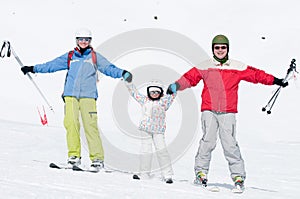 Rodina lyžovanie 