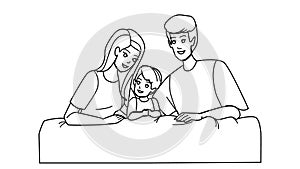 family smiling vector