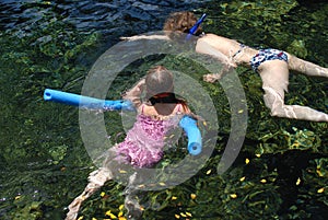 Family snorkeling