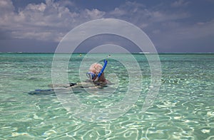 Family snorkeling, Turks & Caicos photo