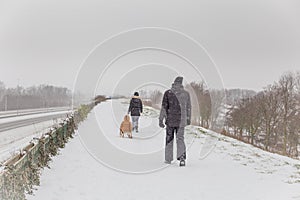 Family in the snow