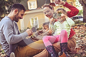 Family spending time together. Have play together.