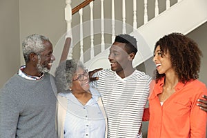 Family spending time together at home