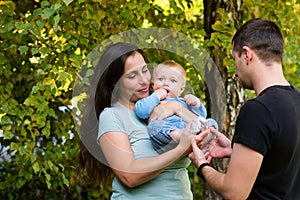 Family summer day outdoors