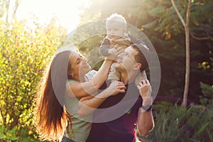 Family summer day outdoors