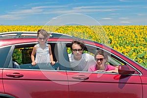 Family summer vacation, travel by car