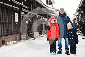 Family in Takayama town