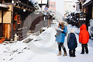 Family in Takayama town