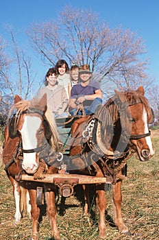 A family taking a ride