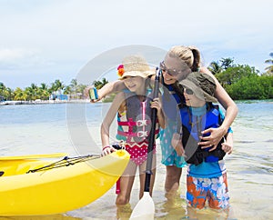 Family taking selfie with smartphone while on vacation